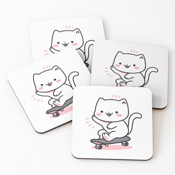 Aperçu de l'œuvre Chat de planche à roulettes créée et vendue par InkCreato.