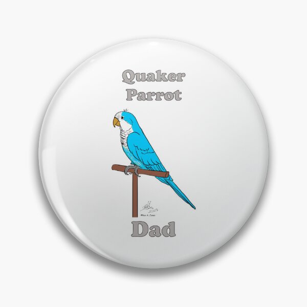 Item preview, Blue Quaker Parrot Dad - Oscar Jones designed and sold by Laughing Parrot Studio.