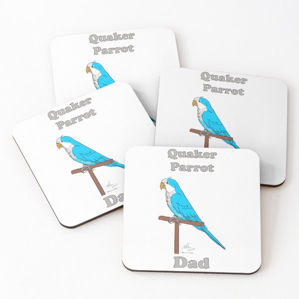 Item preview, Blue Quaker Parrot Dad - Oscar Jones designed and sold by Laughing Parrot Studio.
