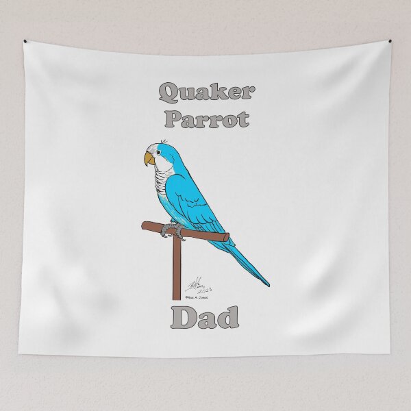Item preview, Blue Quaker Parrot Dad - Oscar Jones designed and sold by Laughing Parrot Studio.