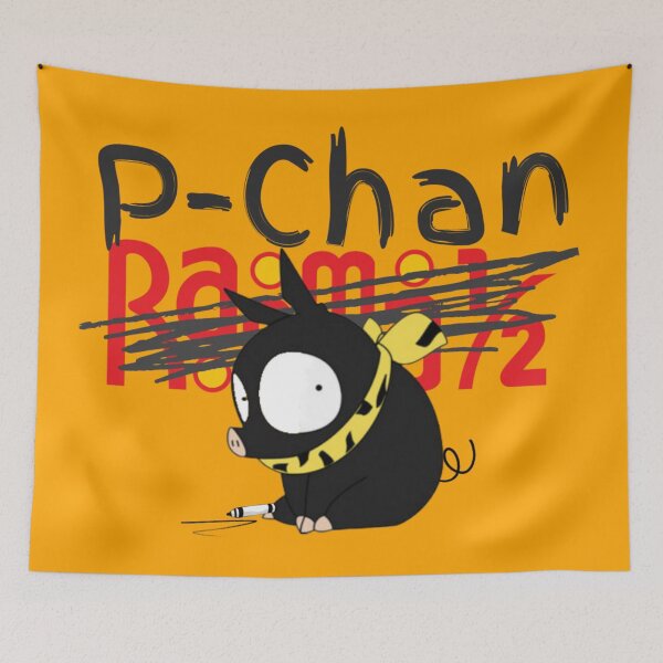 Item preview, P-Chan Ranma Logo SILLYFUN ON REDBUBBLE.COM (Orange Background) (LOWER QUALITY IF STOLEN) designed and sold by SillyFun.