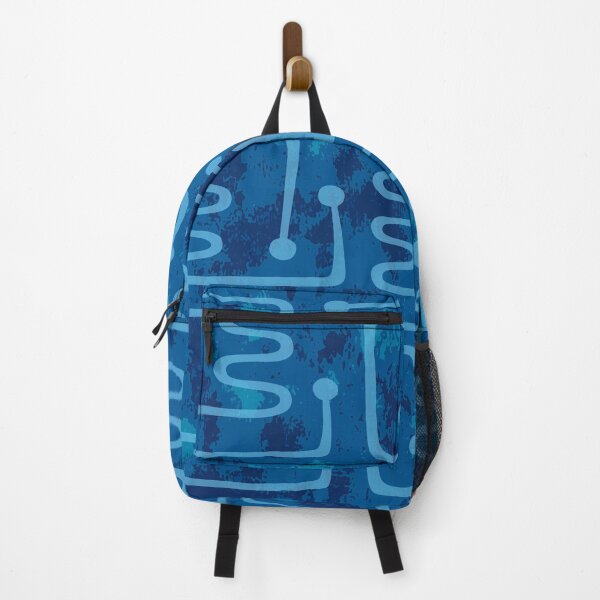 Item preview, Retro Vintage Atomic Age Abstract Art Blue designed and sold by tonymagnerart.