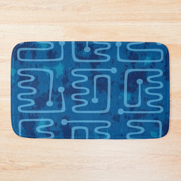 Item preview, Retro Vintage Atomic Age Abstract Art Blue designed and sold by tonymagnerart.