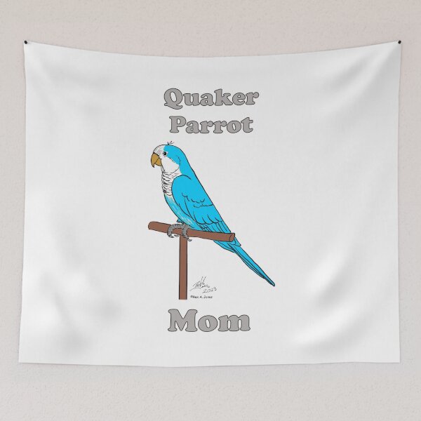 Item preview, Blue Quaker Parrot Mom - Oscar Jones designed and sold by Laughing Parrot Studio.