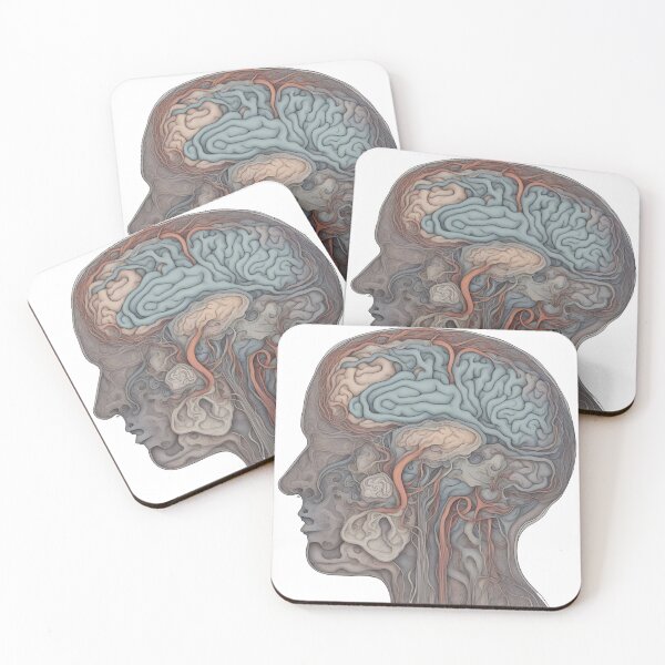Item preview, Neurodiversity Unveiled: An Intricate, Detailed Anatomy of the Human Brain designed and sold by katerinaptrv.