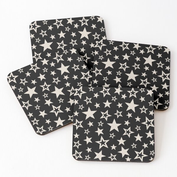 Item preview, Star Pattern Black and Linen White designed and sold by tonymagnerart.