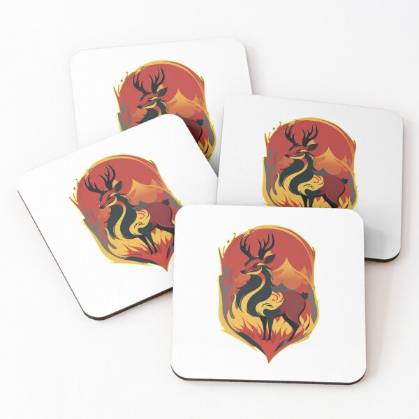 Item preview, Inferno Stag: Majestic Deer Ignites the Canvas in Fiery Vector Artwork designed and sold by zax454.