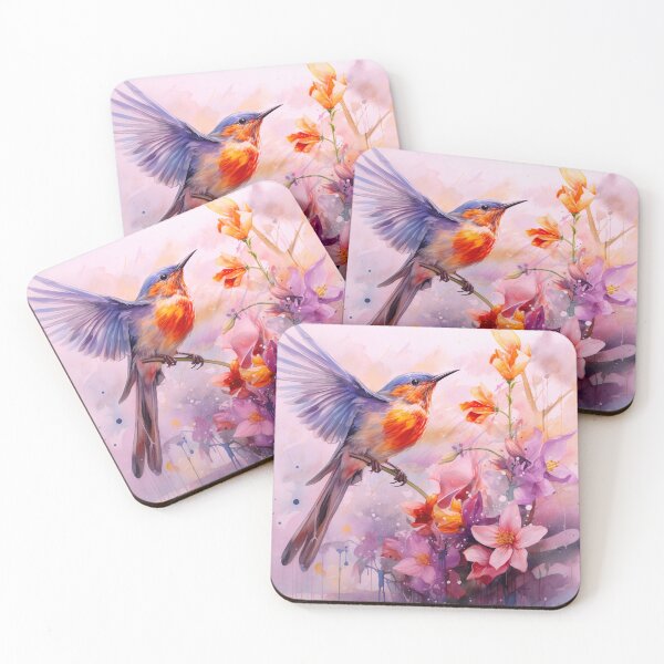 Item preview, Bird singing in the middle of a blooming flower  designed and sold by MoonDesinso.