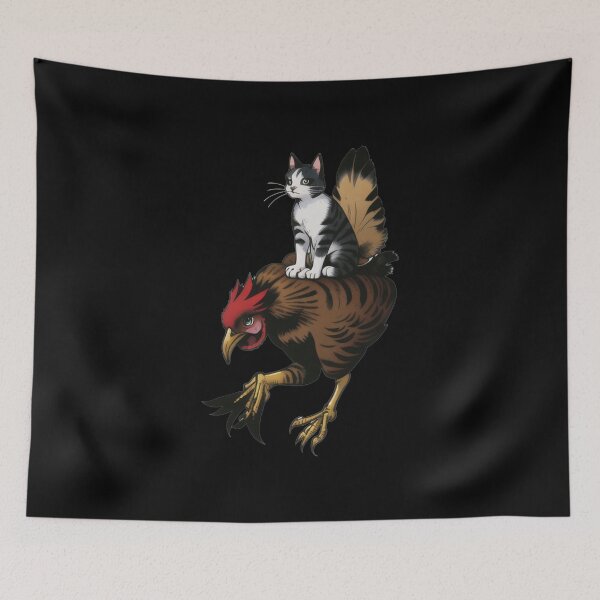 Item preview, Cute Cat Riding Chicken designed and sold by Ridaelb.