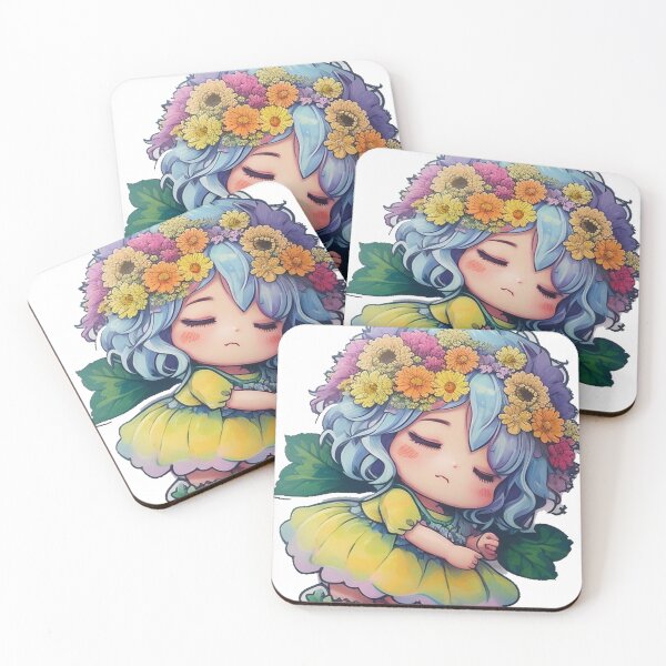 Item preview, Sleeping Fairy Flower Chibi Goddess Autumn designed and sold by Yellowriversss.