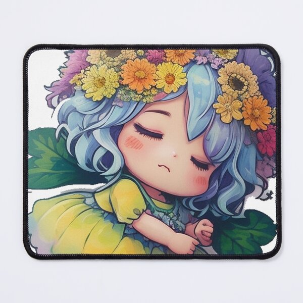 Item preview, Sleeping Fairy Flower Chibi Goddess Autumn designed and sold by Yellowriversss.