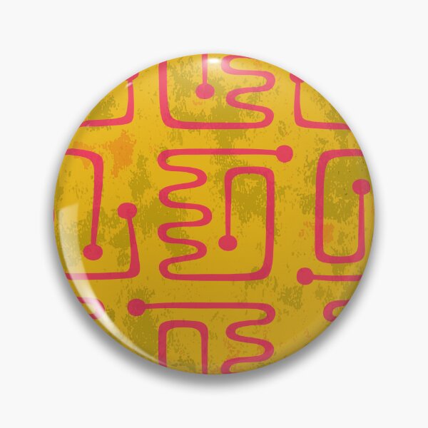 Item preview, Retro Vintage Atomic Age Abstract Art Yellow and Pink designed and sold by tonymagnerart.