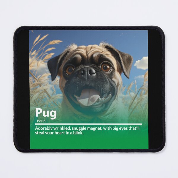 Item preview, Pug - The Wrinkled Snuggle Magnet designed and sold by calharborne.