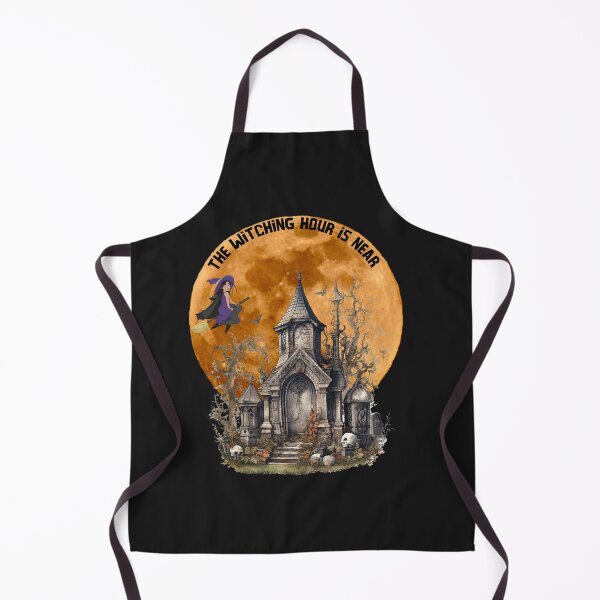 Item preview, The witching hour is near, Halloween fun, yellow moon haunted house designed and sold by Janetlousart.