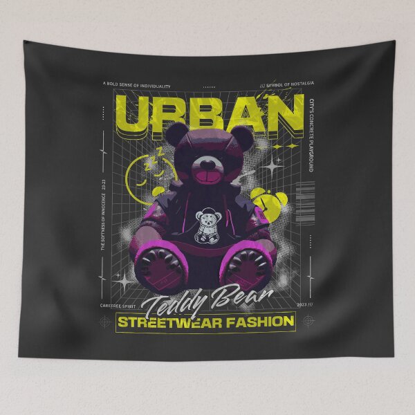 Item preview, Teddy Bear Urban Streetwear Fashion | Y2K Style designed and sold by Tee-Craftify.