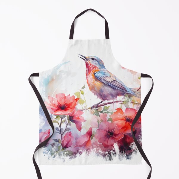 Item preview, Bird singing in the middle of a blooming flower, designed and sold by MoonDesinso.