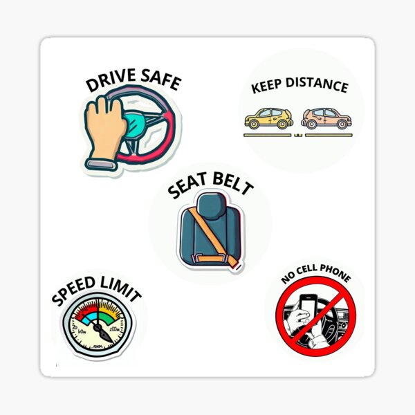 Drive Safe Pack: Safety and Road Awareness Sticker