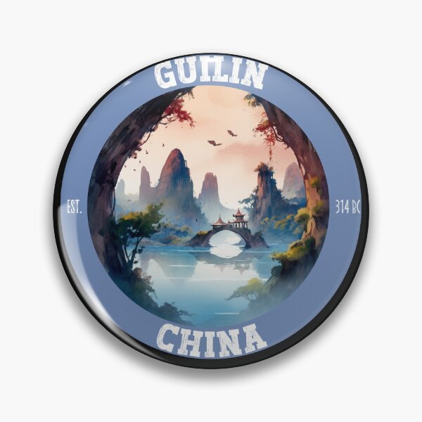 Item preview, Guilin China Retro Vintage Amazing Outdoors Adventure Travel Lover Gift Souvenir designed and sold by Eponine6.