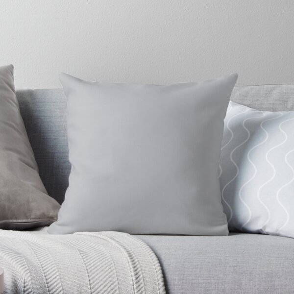 Light Quiet Gray Solid Throw Pillow