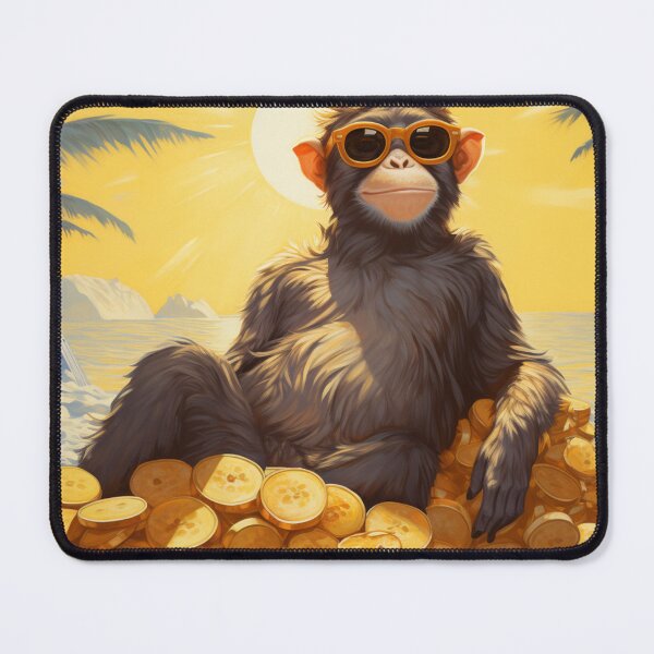 Item preview, Monkey at the Beach Poster designed and sold by WSMonkeyPosters.