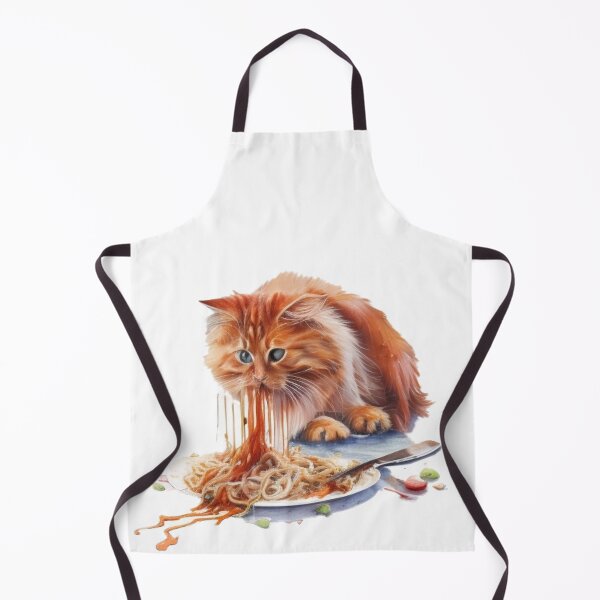 Item preview, Cat Eating Spaghetti designed and sold by Print_Fuse.