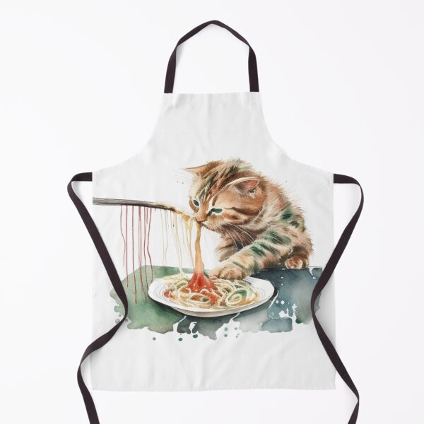 Item preview, Cat Eating Spaghetti designed and sold by Print_Fuse.