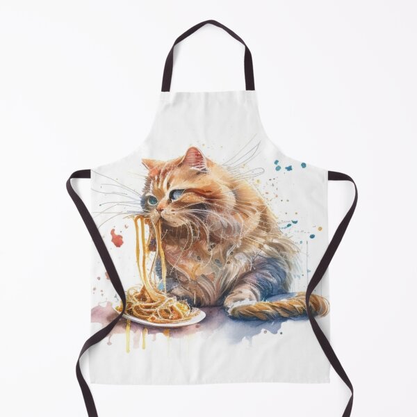 Item preview, Cat Eating Spaghetti designed and sold by Print_Fuse.