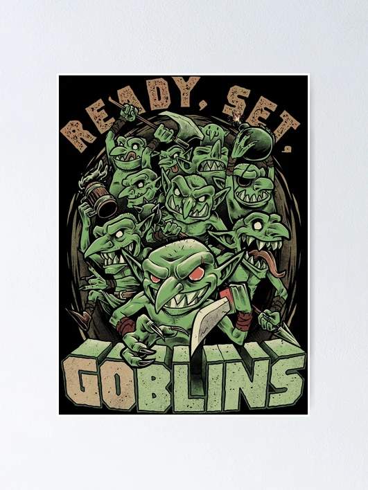 Goblin サイン入りポスター Goblin Poster | Fantasy Fan Kids Room Wall Art | Framed or