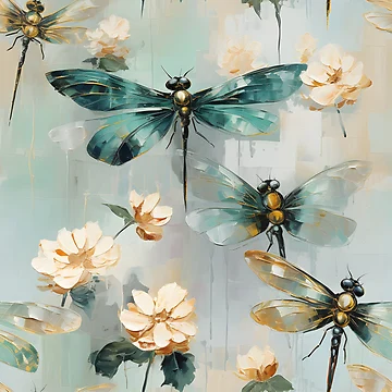 Artwork thumbnail, Dragonfly Pattern 17 by DigitalPatternx