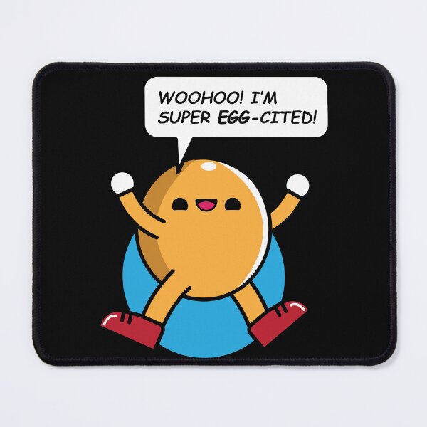 Item preview, Egg-Cited! Hilarious Pun designed and sold by SpartanDStore.