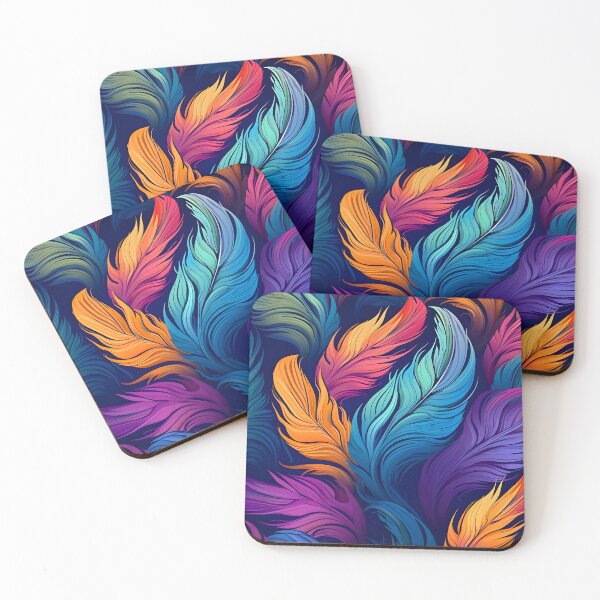 Item preview, Colorful feathers designed and sold by grebie.