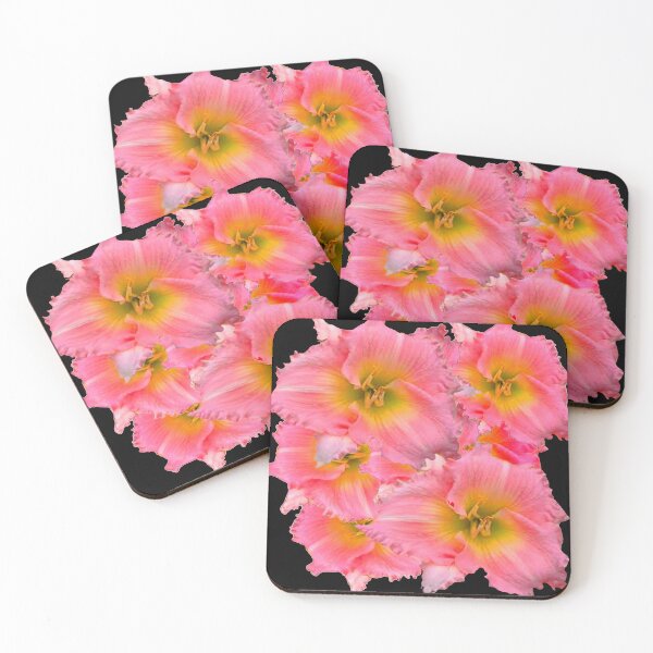 Item preview, PINK DAY LILIY FLOWERS GARDEN BLACK ART designed and sold by sharlesart.