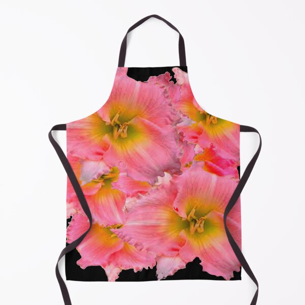 Item preview, PINK DAY LILIY FLOWERS GARDEN BLACK ART designed and sold by sharlesart.