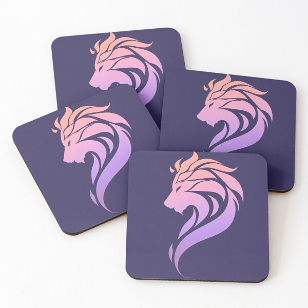 Item preview, Lion Silhouette Pink And Purple designed and sold by SweetClicks123.