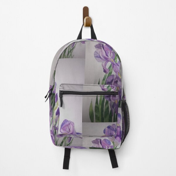 Item preview, Watercolour purple irises with a light background designed and sold by esvb.