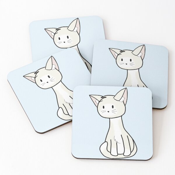 Item preview, Cute White Cat designed and sold by Cutsiecottage.