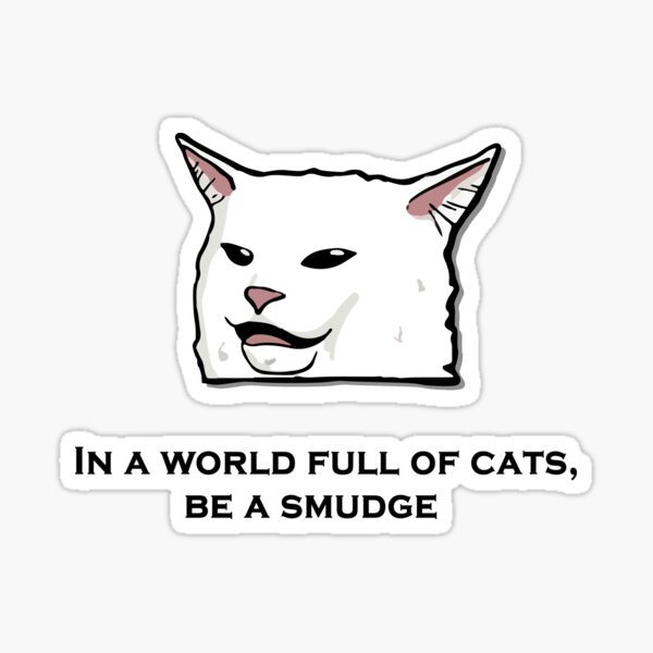 SMUDGE CAT  Sticker for Sale by 1R1S