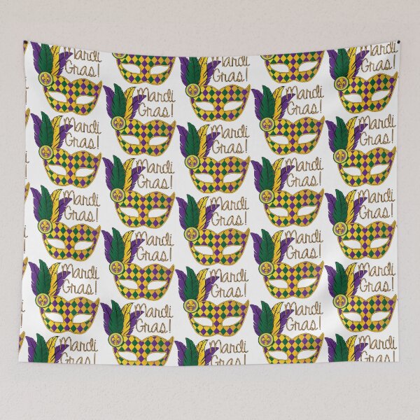 Artikelvorschau, Mardi Gras Argyle Festival Maske entworfen und verkauft von Chele Martines.