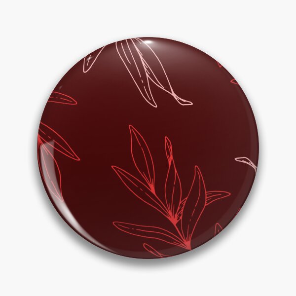 Item preview, Dark Red Tropical Leaves Line Drawing designed and sold by art-by-soma.