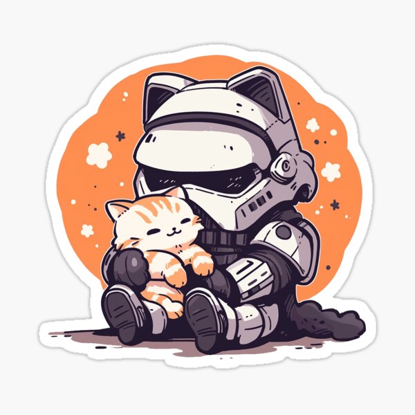 Vista previa del artículo con la obra «soldado gato», diseñado y vendido por Star-DustStudio.