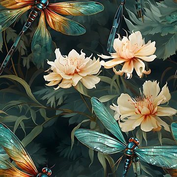 Artwork thumbnail, Dragonfly Pattern 20 by DigitalPatternx