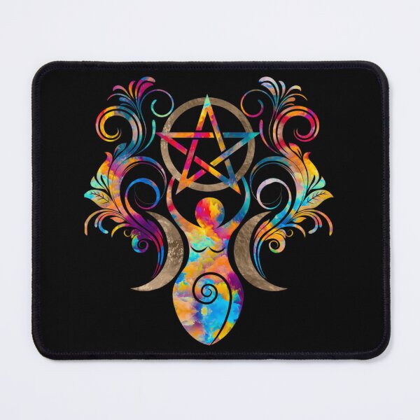 Item preview, Triple Moon Goddess with pentagram designed and sold by aqsaxufe2.