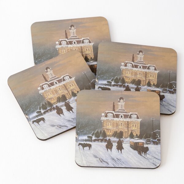 Item preview, Snowy Downtown Landscape designed and sold by GalleryDigitals.
