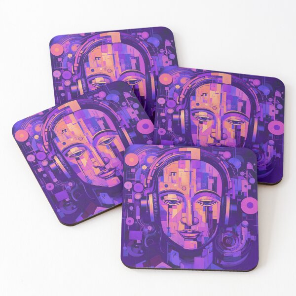 Item preview, Buddha with headphones listening to silence  designed and sold by jukeboxmind.