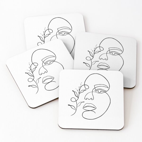Item preview, Single line drawing of a face with flourish  designed and sold by Chronicals.