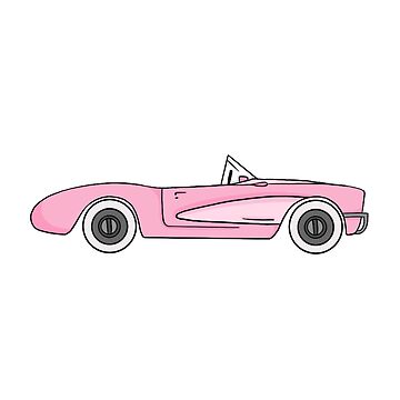 Barbie Movie Barbie Car Corvette Sticker for Sale by Giu Alexandria Redbubble