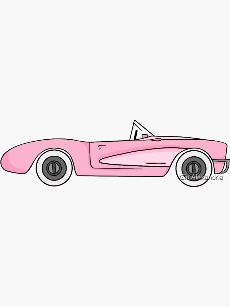 Barbie Movie Barbie Car Corvette Sticker for Sale by Giu Alexandria Redbubble