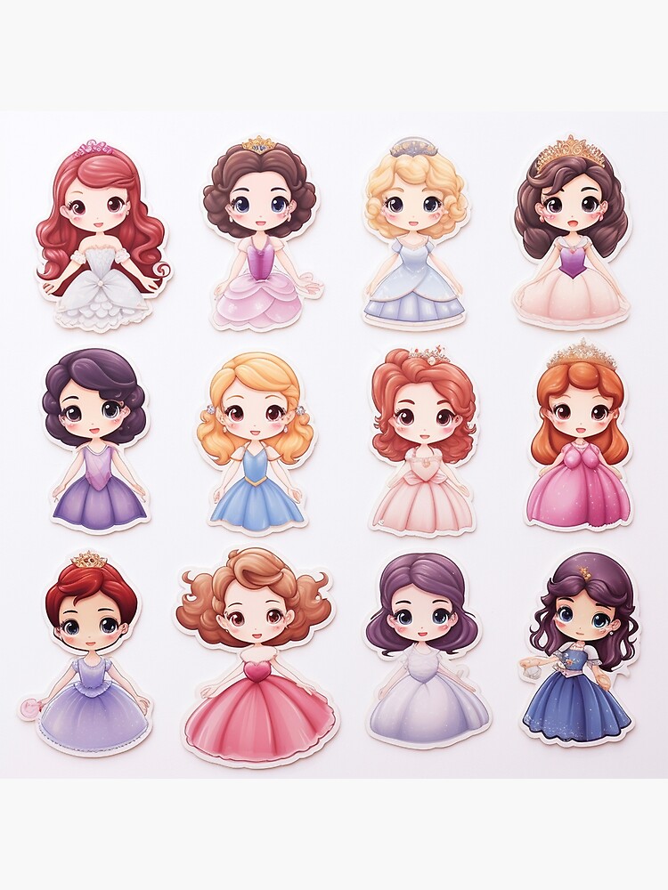 Watercolor Cute Princess Clipart Bundles Graphic by ElenaZlataArt ·  Creative Fabrica