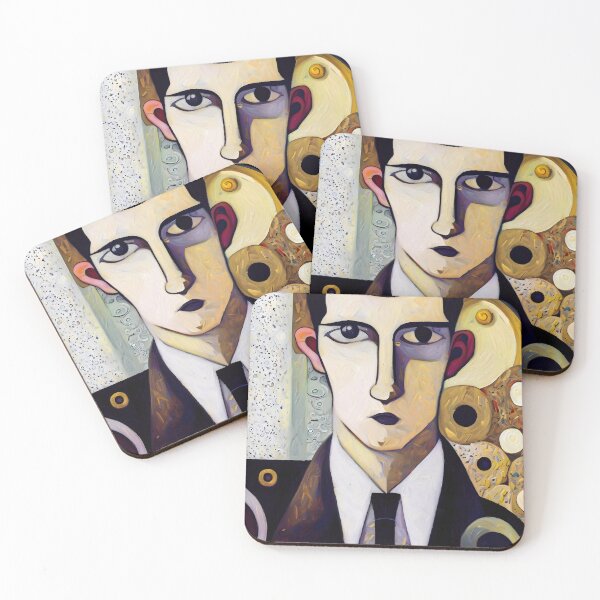 Item preview, Franz Kafka in Gustav Klimt Style designed and sold by OzzFrequency.