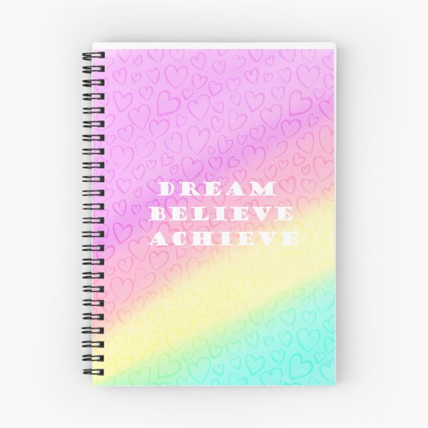 Item preview, Dream Believe Achieve Kids Edition Spiral Notebook designed and sold by EmilysCozyCards.